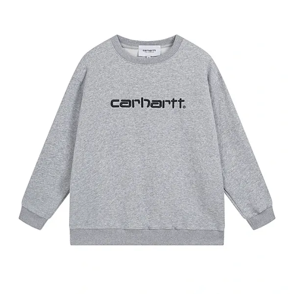 Carhartt Script Logo Heather Gray Hoodie - 1
