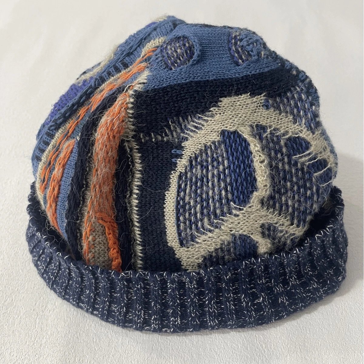 Multicolor Knit Beanie Hat