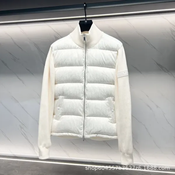 Dior Oblique Quilted Puffer Jacket White Down Jacket - 1