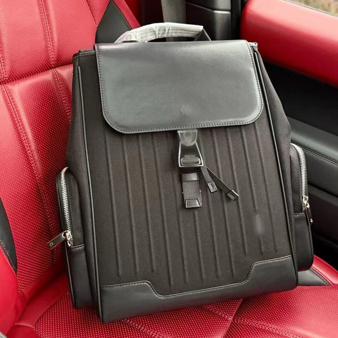 R Brand New Double Shoulder Bag, Celebrity Inspired Genuine Leather and Canvas Backpack, Commuter Nylon Backpack New Style