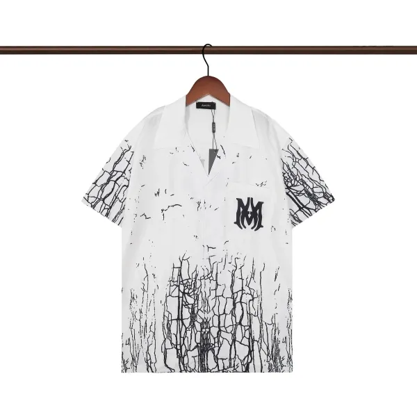 Amiri Dripping Logo Short-Sleeve Shirt Black - 12