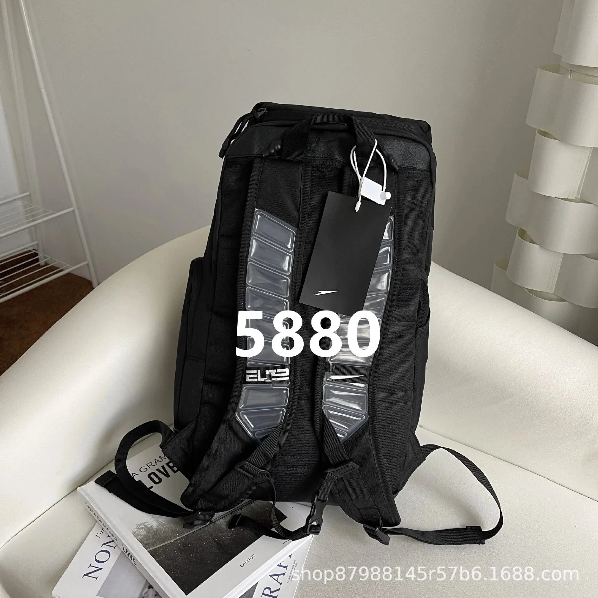 Nike Elite Basketball Backpack Black - 8