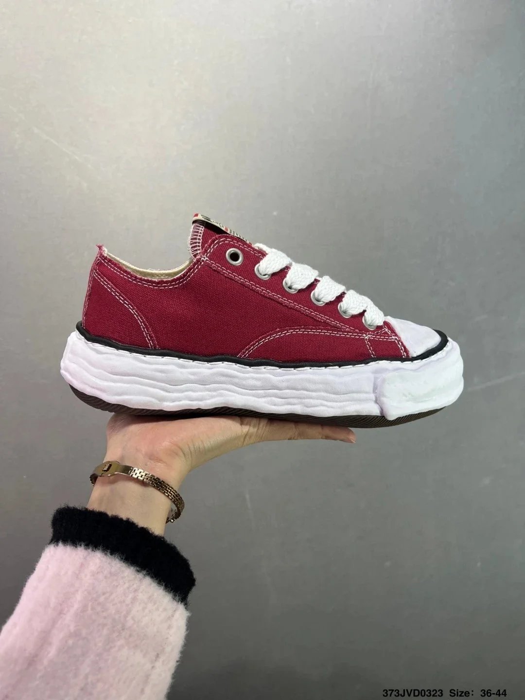 MMY/Maison MIHARA YASUHIRO Original Sole Canvas Low 变形溶解雪糕底低帮帆布拼接面料 休闲百搭板鞋 36-44