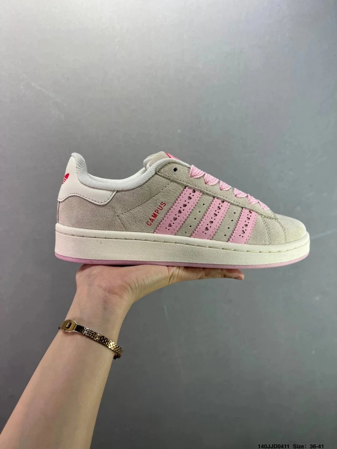 A originals  CAMPUS 00s Zapatillas 舒适百搭 防滑耐磨 低帮 板鞋 白粉色 JS3522 36-41