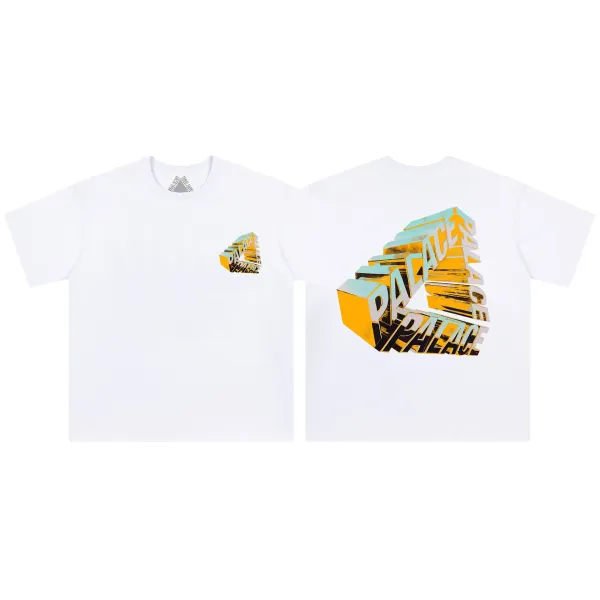 Palace Tri-Stack Logo White T-Shirt - 1