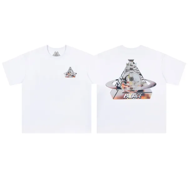 Palace Skateboards Triangle Logo White T-Shirt - 19