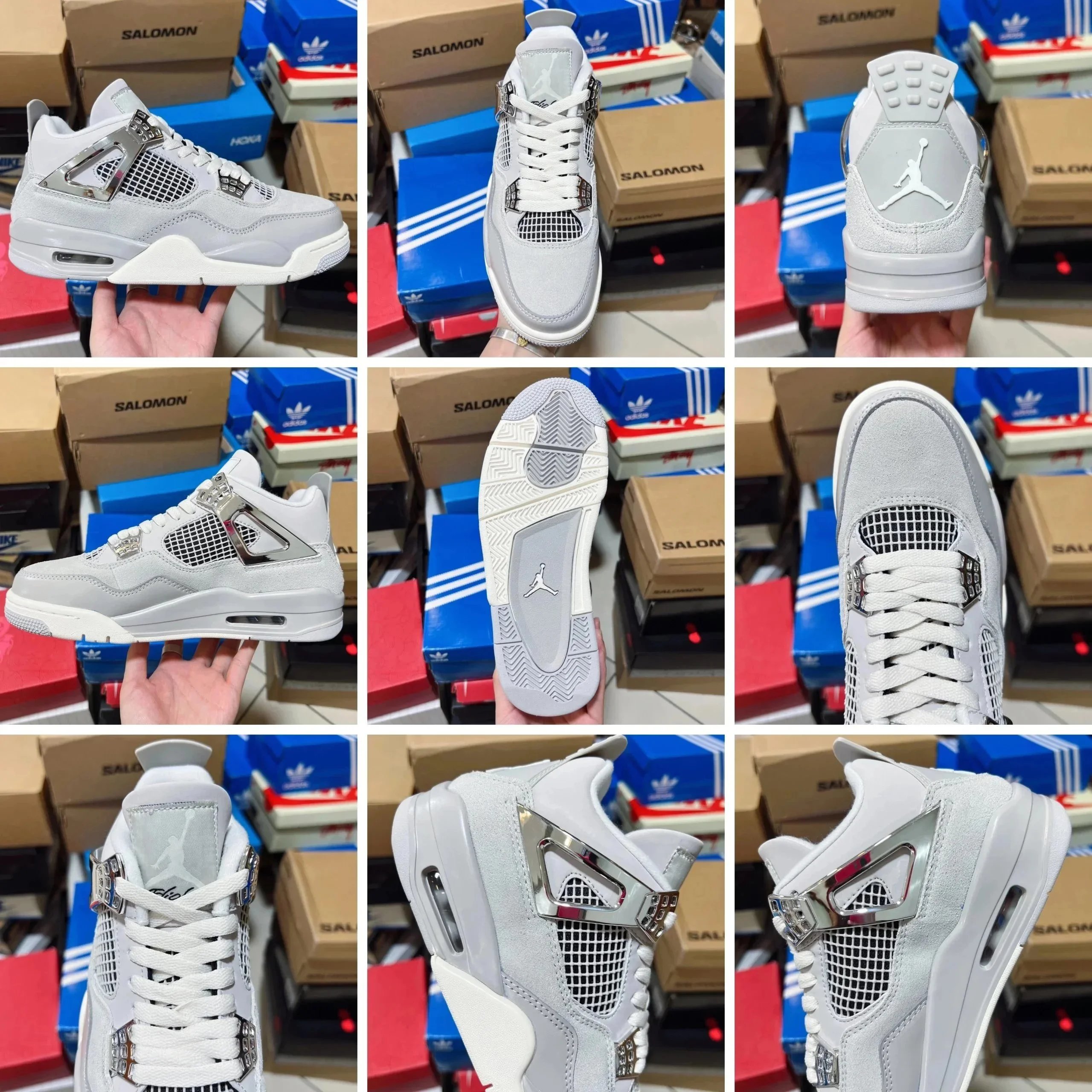 Air Jordan 4 Retro Red Cement Sneakers - 5