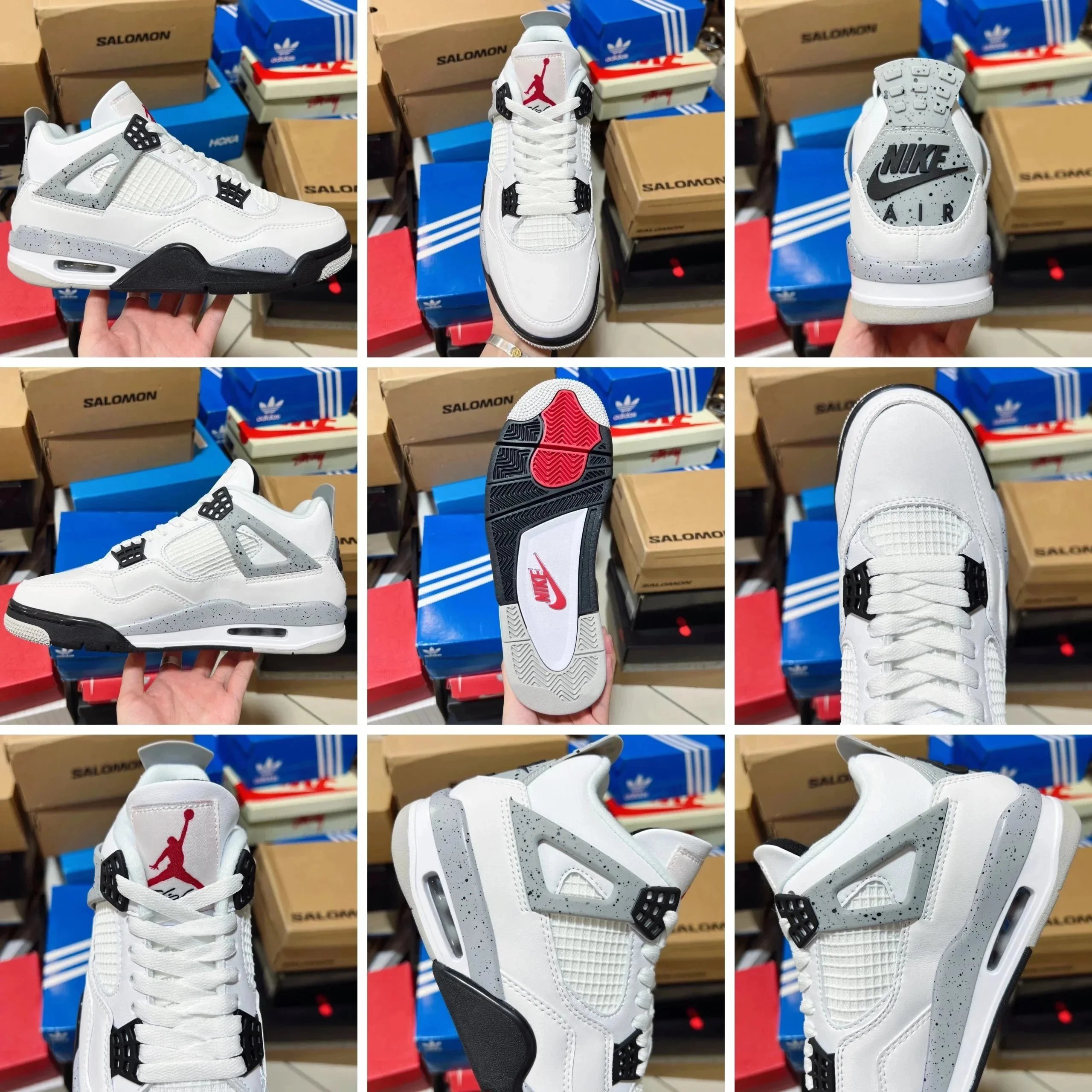 Air Jordan 4 Retro Red Cement Sneakers - 2