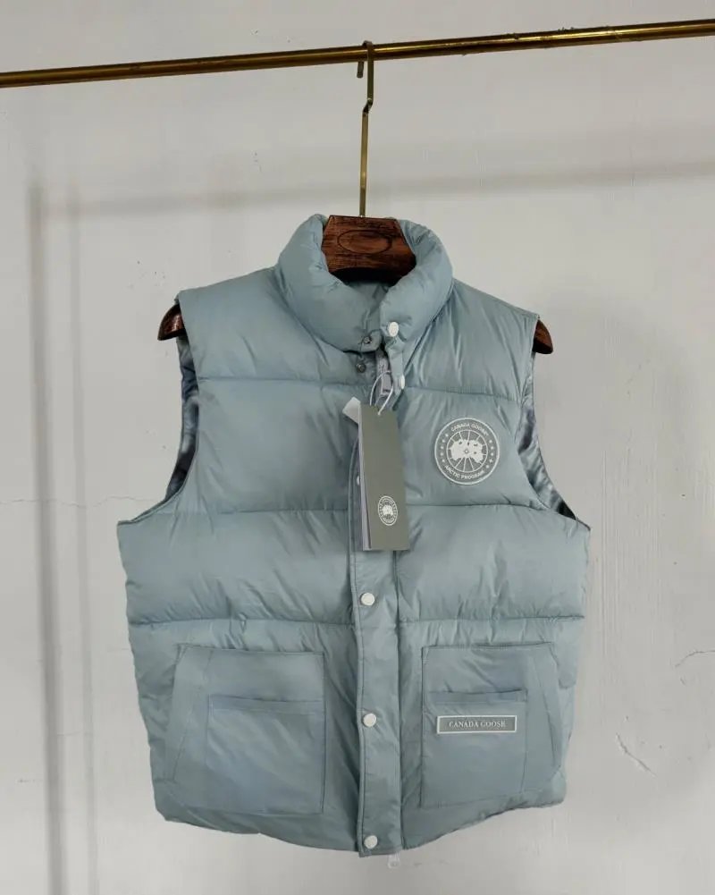 Blue white label vest