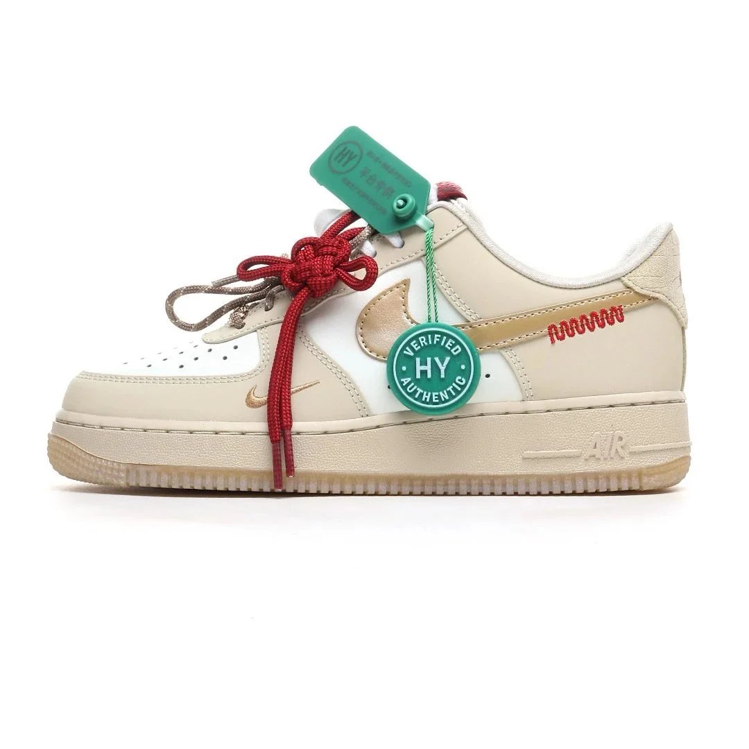 HY版本💯 Nike Air Force 1 Low 蛇年限定浅棕 空军一号低帮运动休闲板鞋