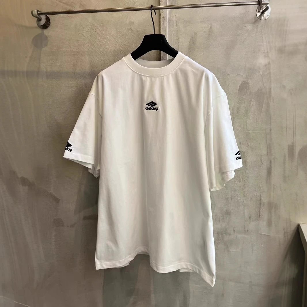 Balenciaga 滑雪系列3m字母刺绣短袖圆领T恤情侣世家休闲tee