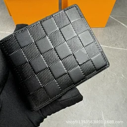 thumbnail for 外贸男士钱包短款钱包多卡位二折皮革欧美时尚钱夹卡包m60223