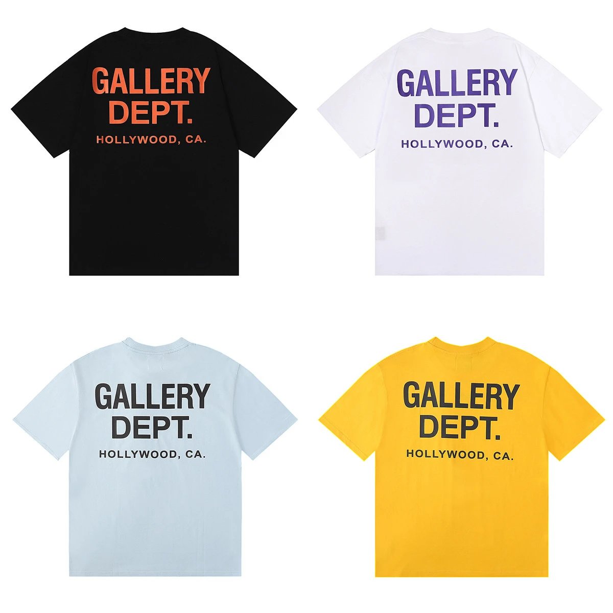 Classic short sleeved men's and women's t-shirts with letters