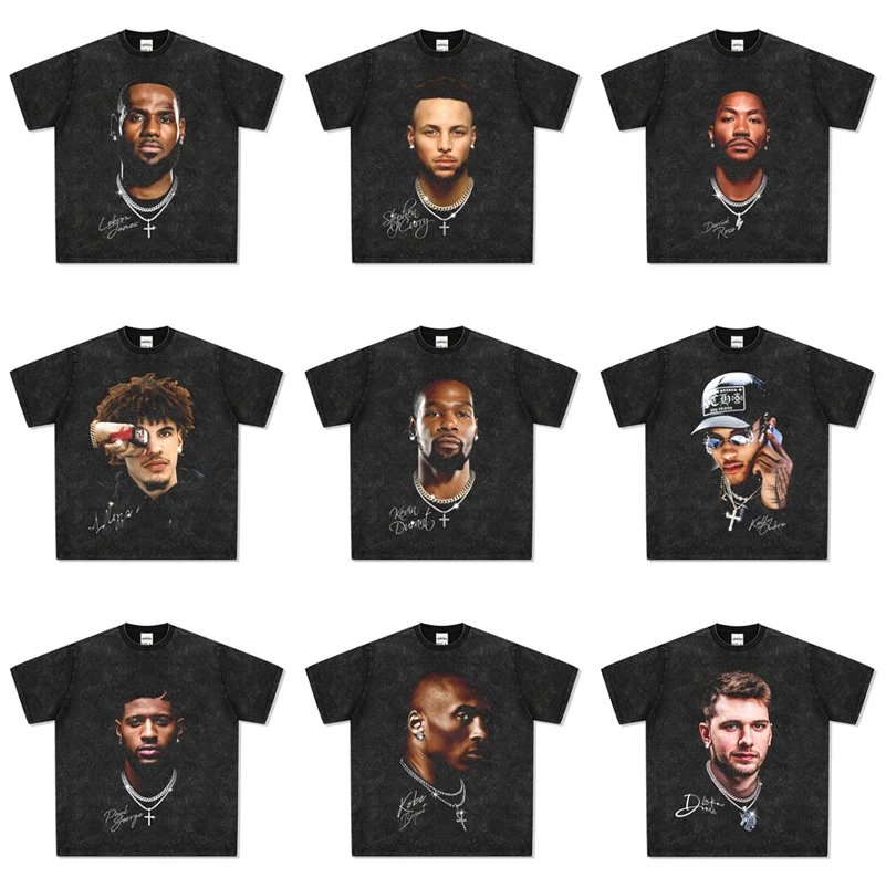 Unbranded Basketball Player Graphic T-Shirt