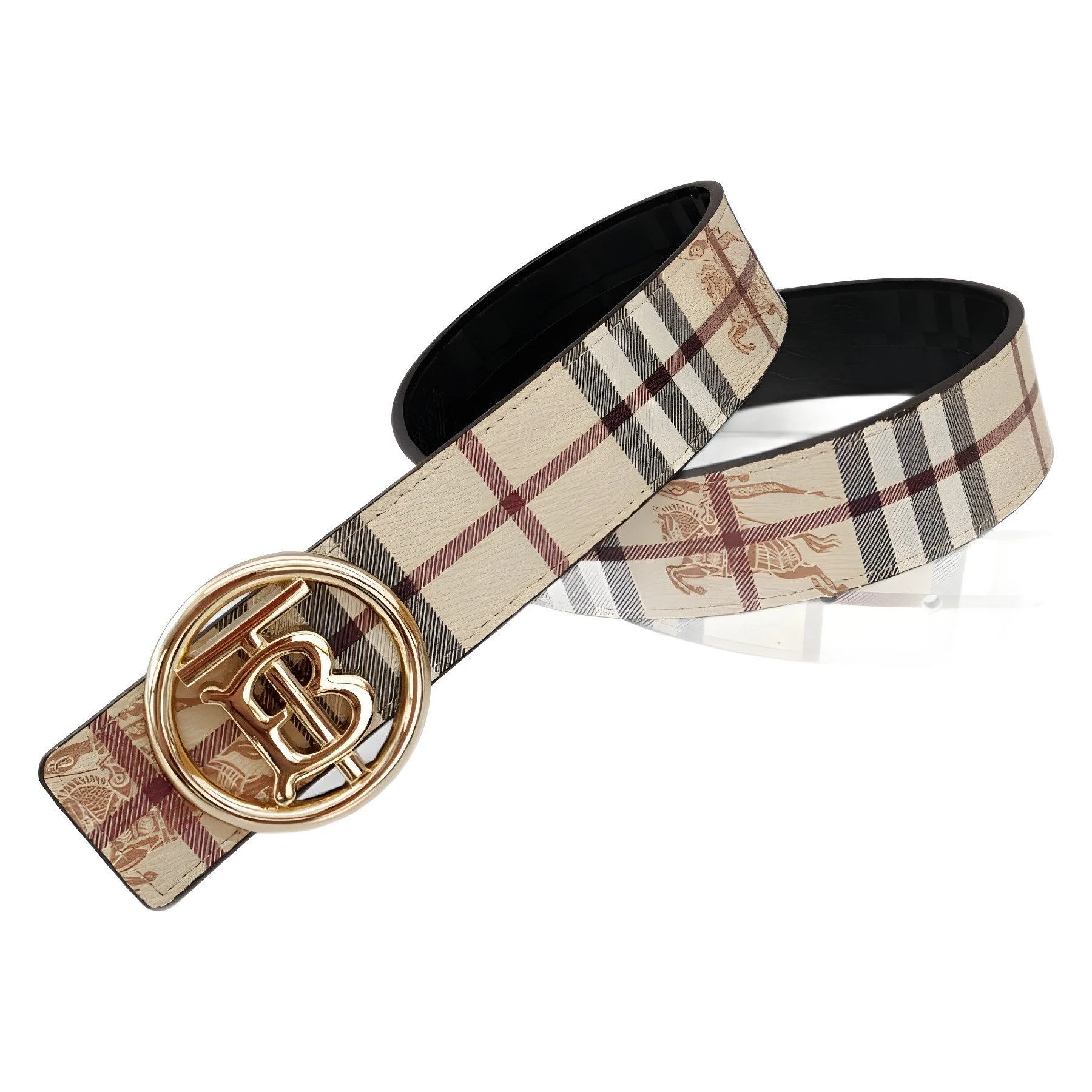 Burberry TB Check Belt