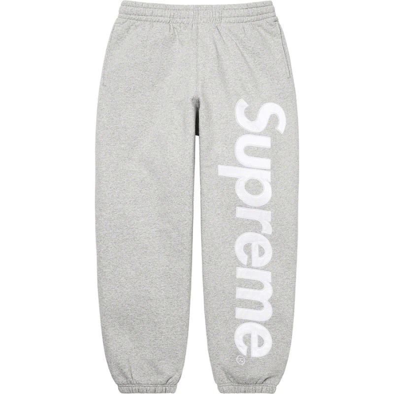 1309 pants big logo gray