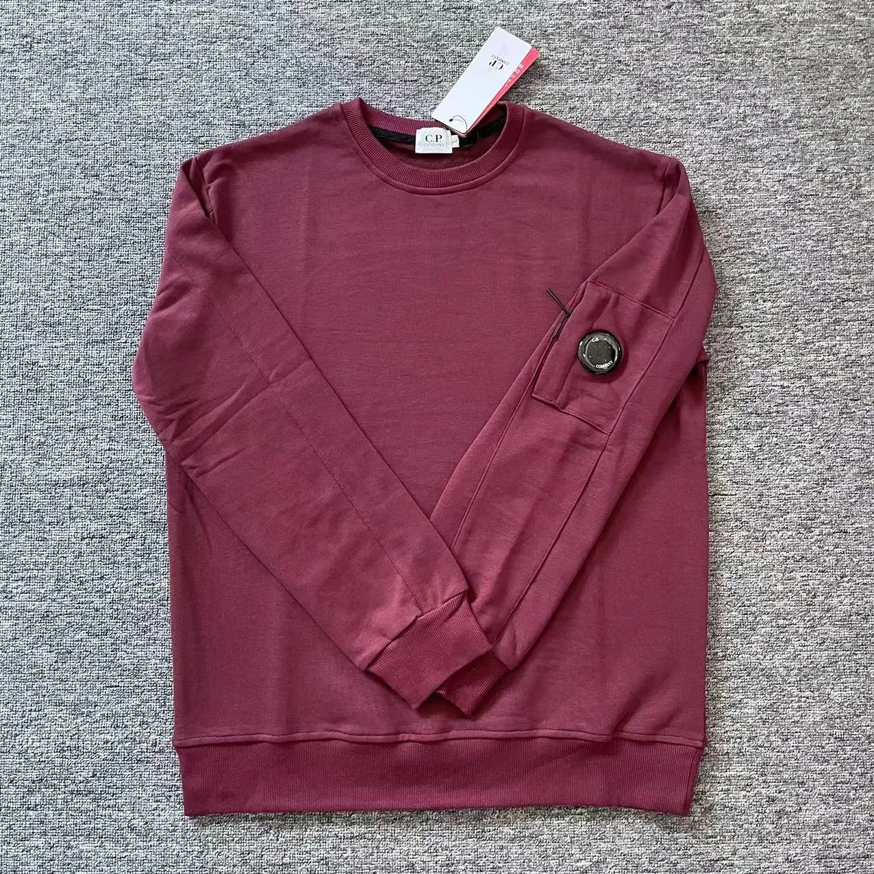 C.P. Company Lens Sweatshirt Burgundy
