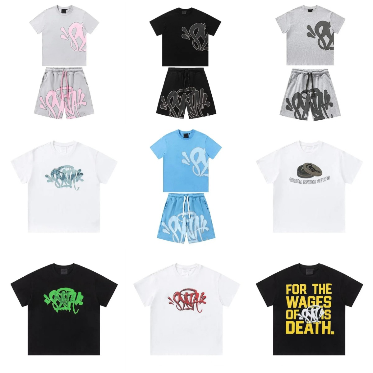 Fashion trend sports casual T-shirt shorts+MR