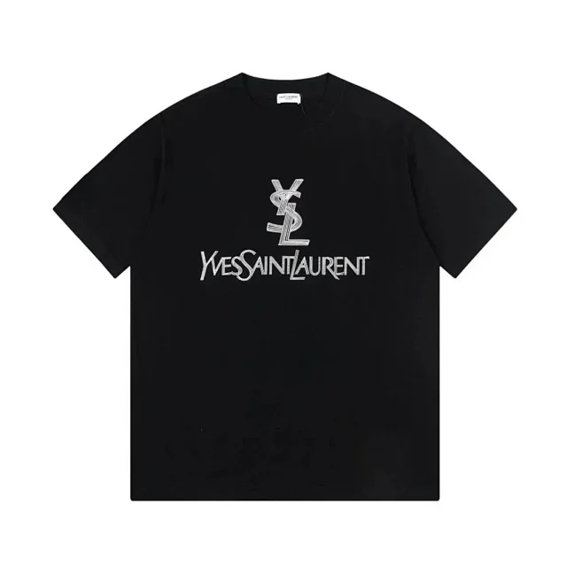 Saint Laurent T-Shirts YSL Logo Print product detail image 8