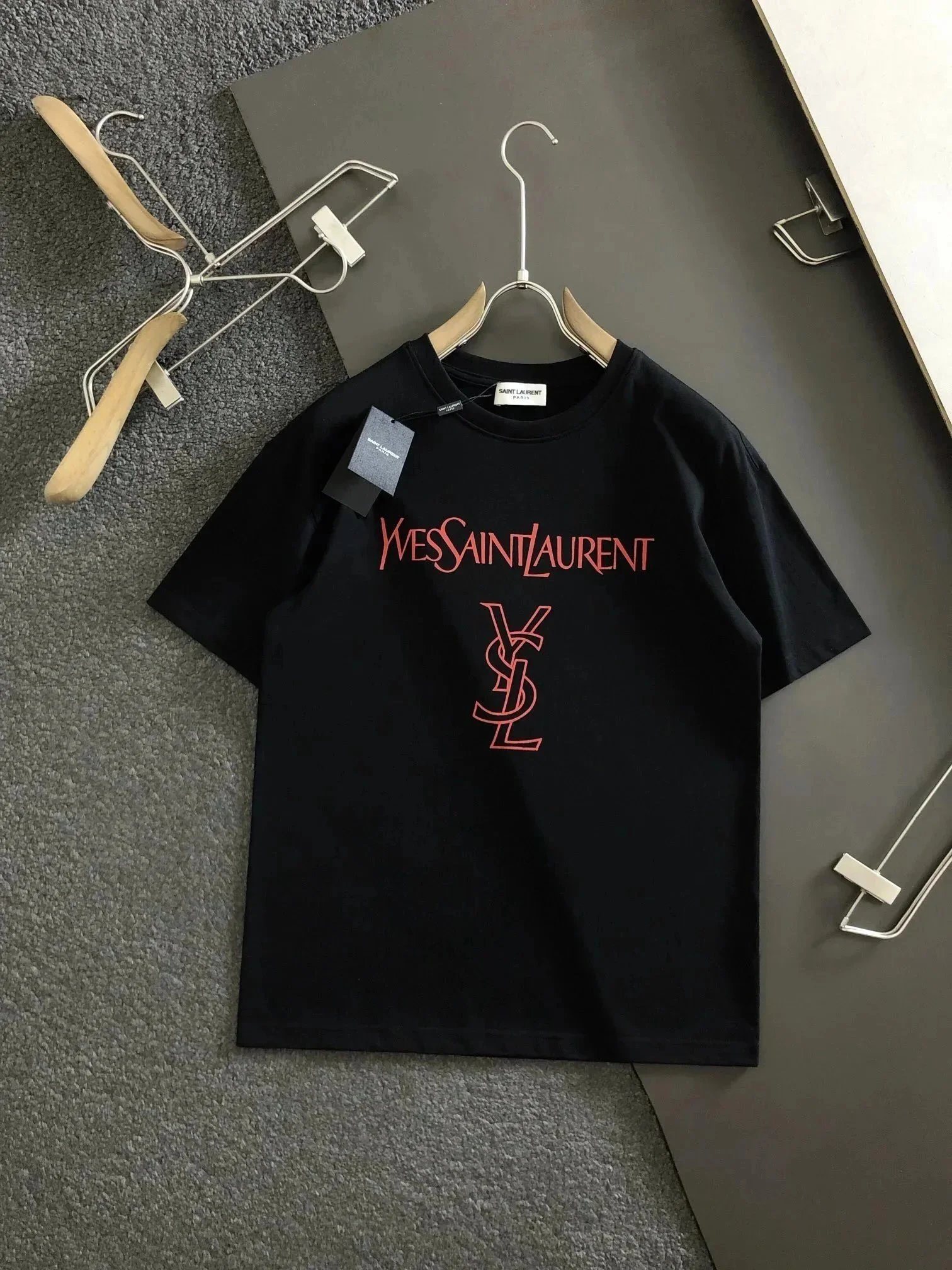 Saint Laurent T-Shirts YSL Logo Print image 12