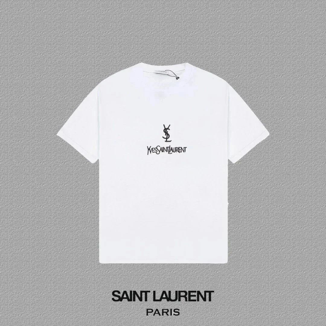 Saint Laurent T-Shirts YSL Logo Print — 01