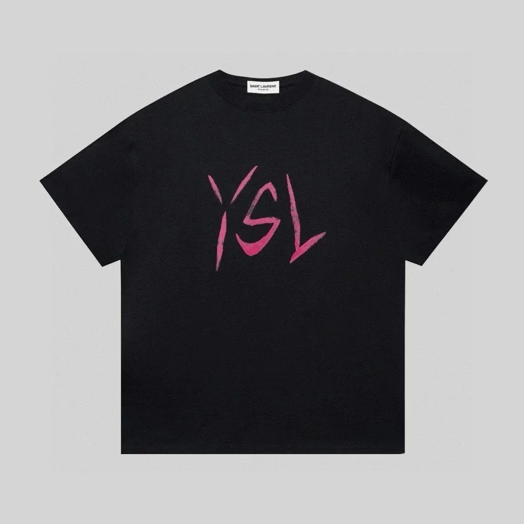 Saint Laurent T-Shirts YSL Logo Print — 09