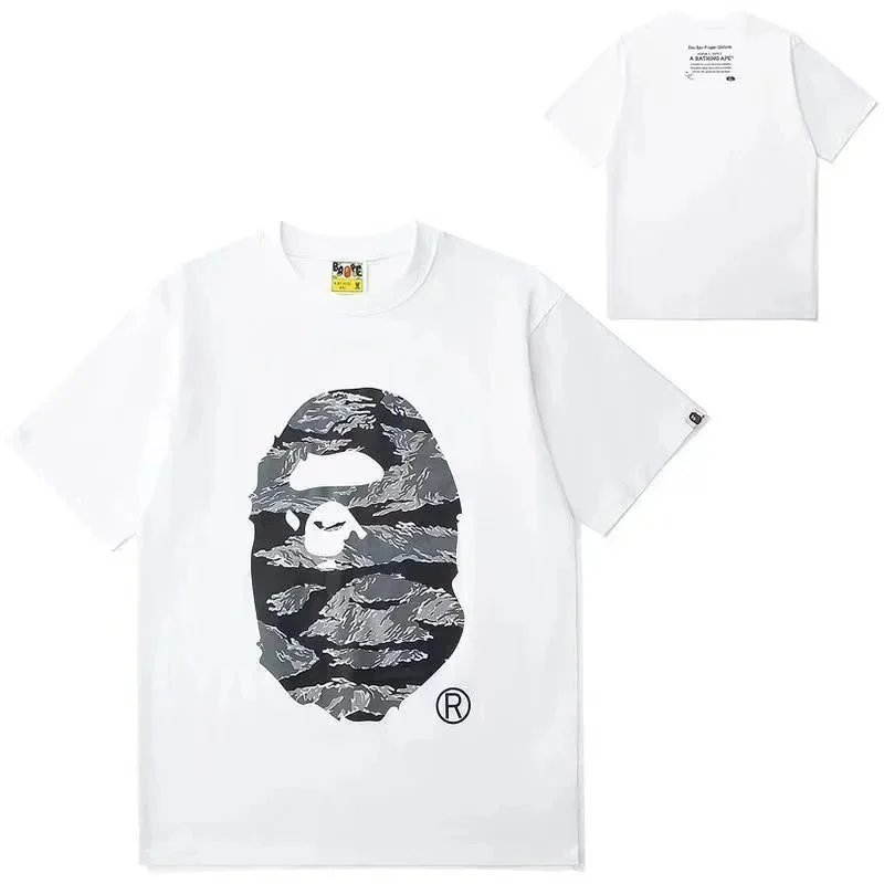 A BATHING APE Shirts Short-Sleeve Polo Shirt with Shark Logo — 16