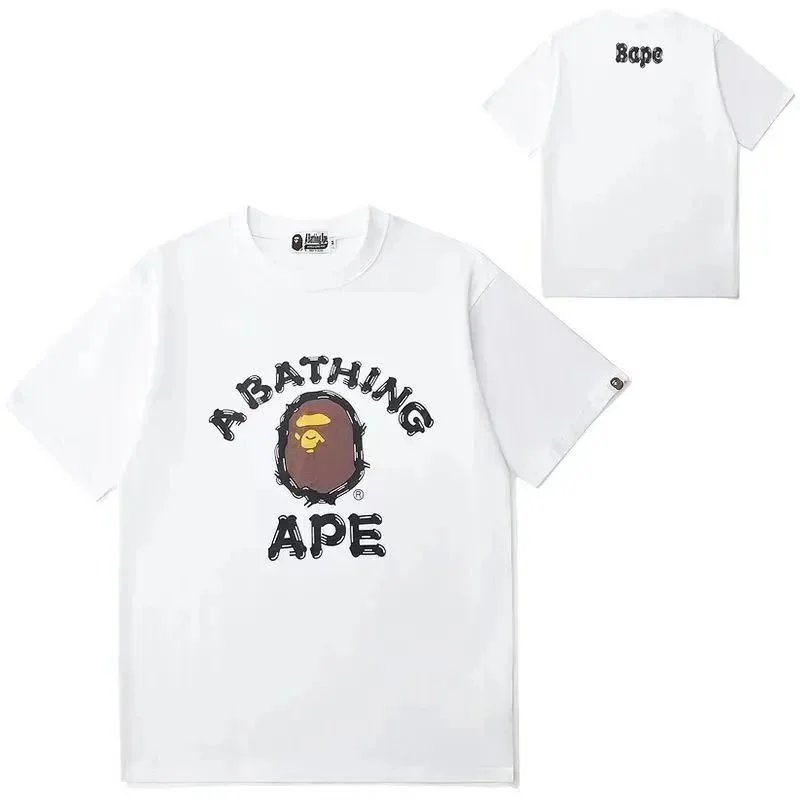 A BATHING APE Shirts Short-Sleeve Polo Shirt with Shark Logo — 24