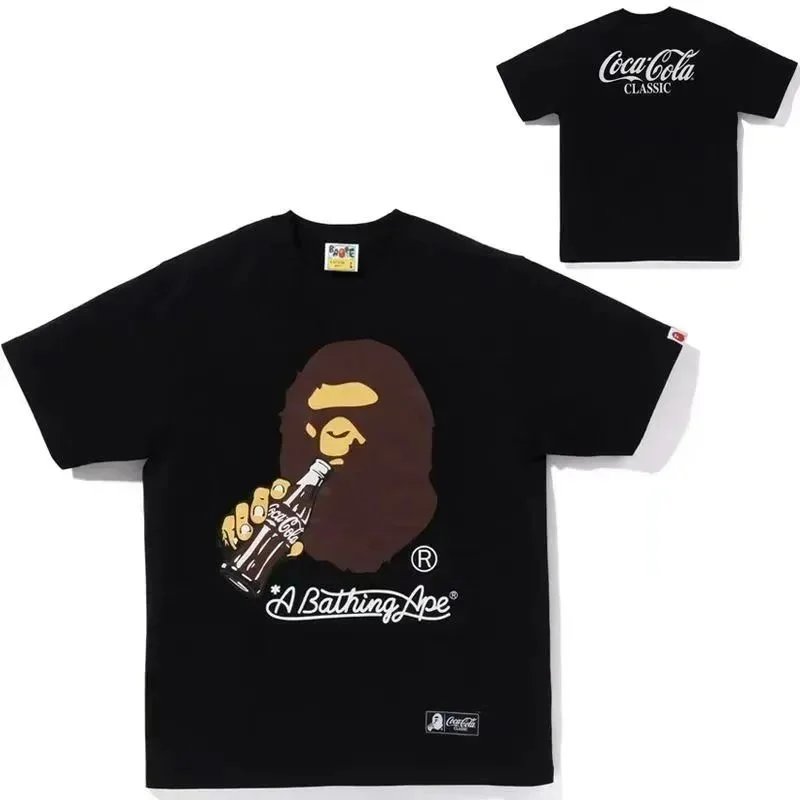 A BATHING APE Shirts Short-Sleeve Polo Shirt with Shark Logo — 28