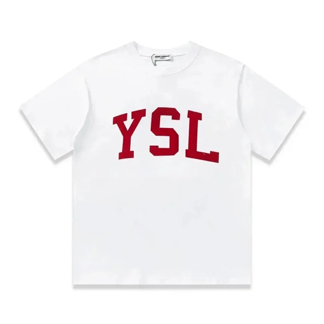 Saint Laurent T-Shirts YSL Logo Print product detail image 7