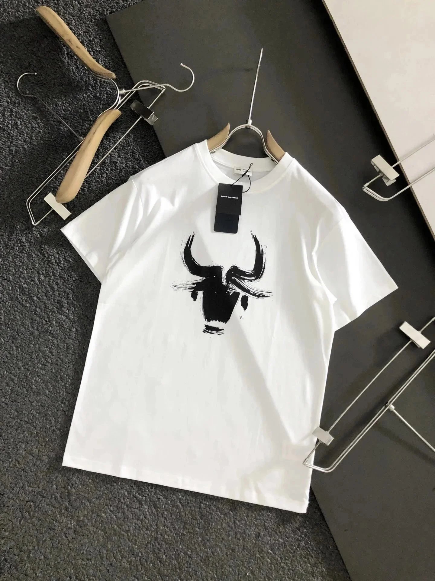 Saint Laurent T-Shirts YSL Logo Print image 15