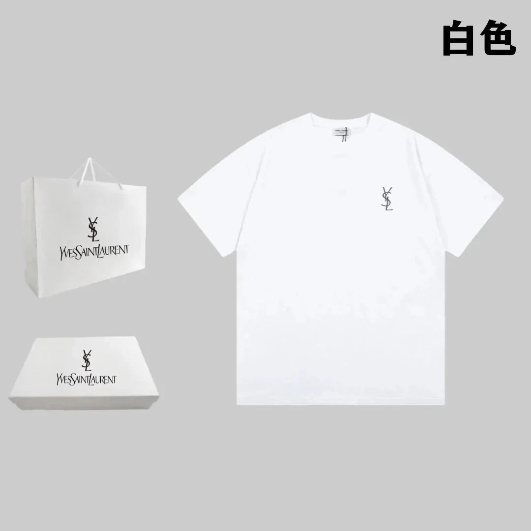 Saint Laurent T-Shirts YSL Logo Print — 08
