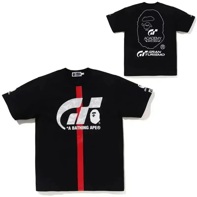 A BATHING APE Shirts Short-Sleeve Polo Shirt with Shark Logo — 25