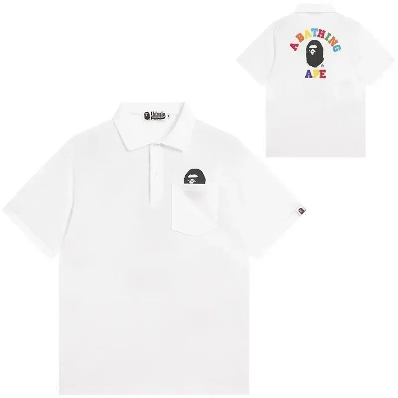 A BATHING APE Shirts Short-Sleeve Polo Shirt with Shark Logo image 7