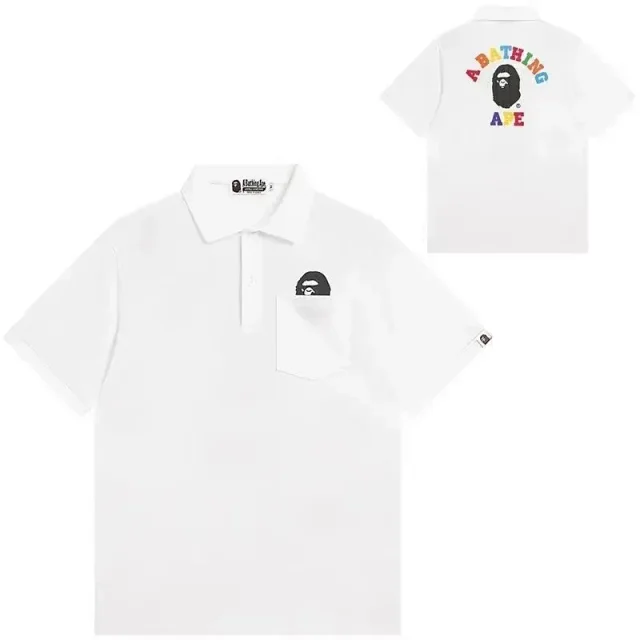 A BATHING APE Shirts Short-Sleeve Polo Shirt with Shark Logo product detail image 7