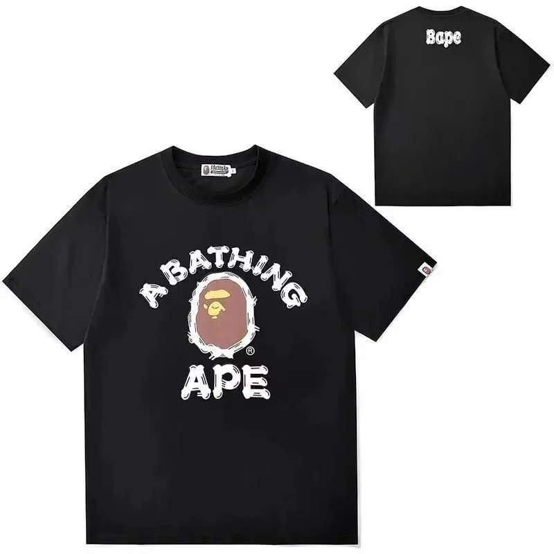A BATHING APE Shirts Short-Sleeve Polo Shirt with Shark Logo — 23