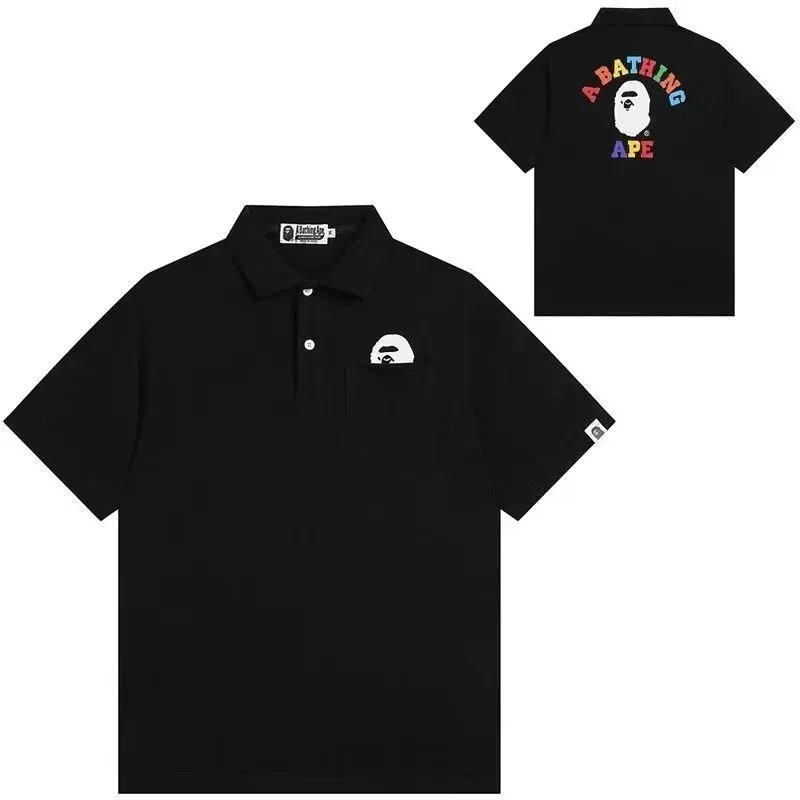 A BATHING APE Shirts Short-Sleeve Polo Shirt with Shark Logo — 10