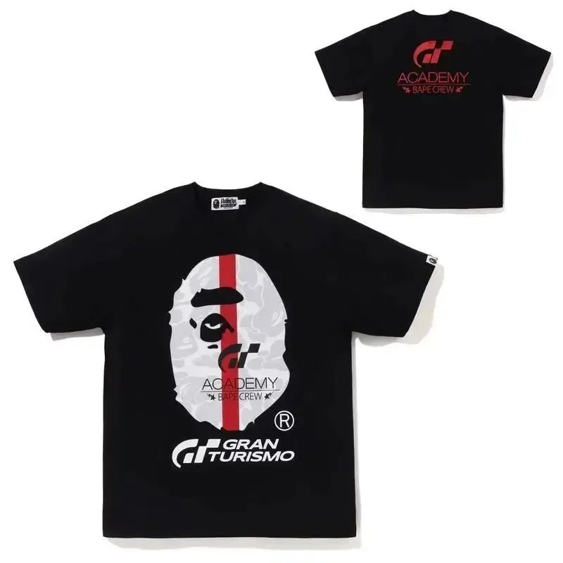 A BATHING APE Shirts Short-Sleeve Polo Shirt with Shark Logo — 26