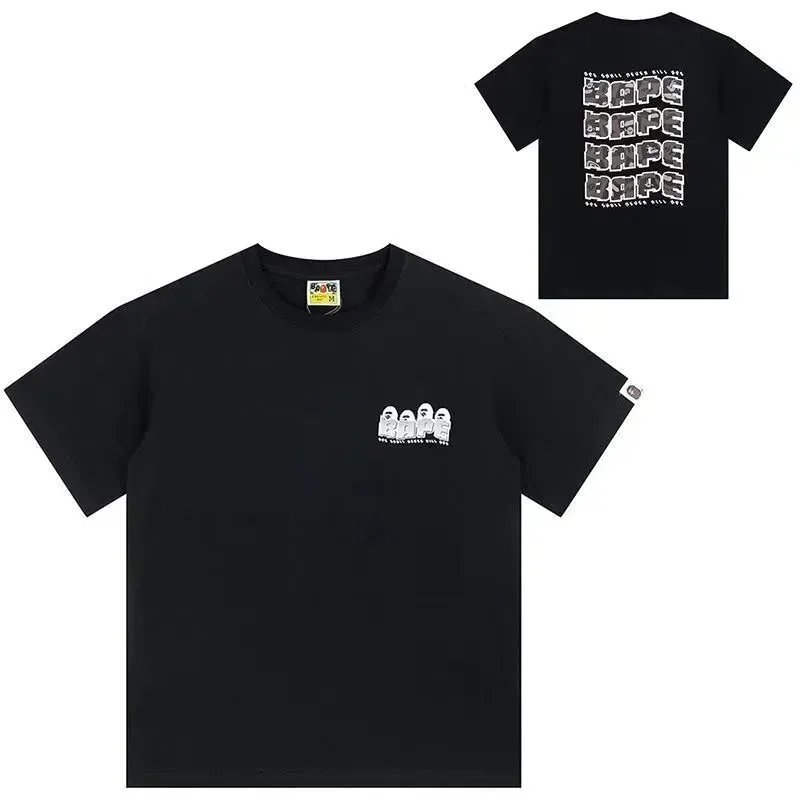 A BATHING APE Shirts Short-Sleeve Polo Shirt with Shark Logo — 21