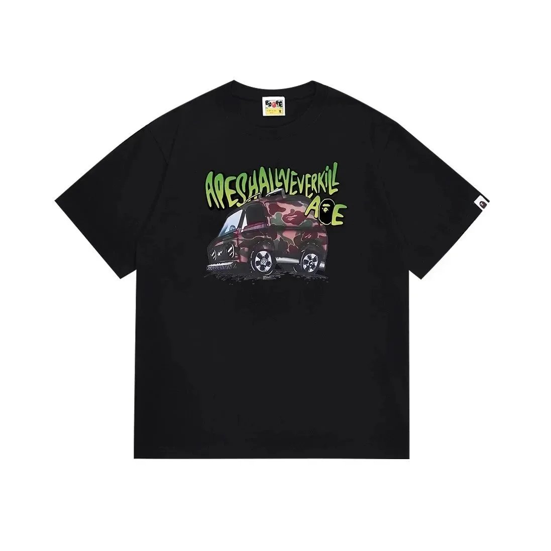 A BATHING APE Shirts Short-Sleeve Polo Shirt with Shark Logo — 38