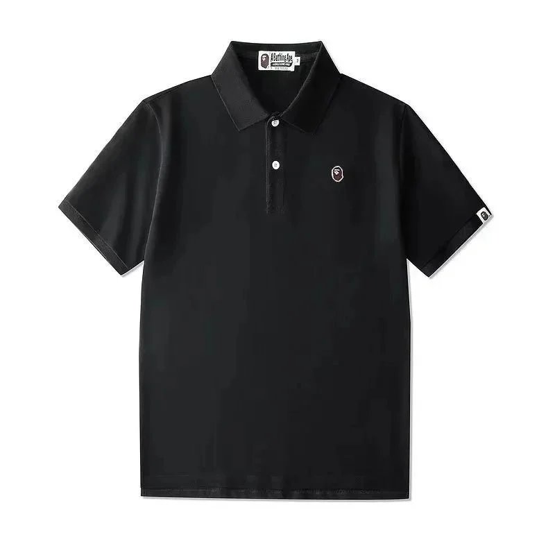 A BATHING APE Shirts Short-Sleeve Polo Shirt with Shark Logo — 4