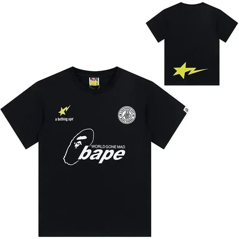 A BATHING APE Shirts Short-Sleeve Polo Shirt with Shark Logo — 27