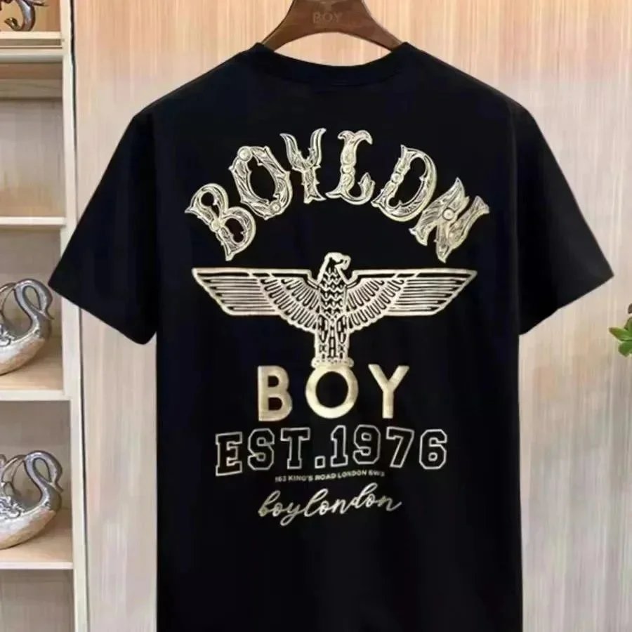 Summer explosive bronzed letters casual loose T-shirt men and women alike