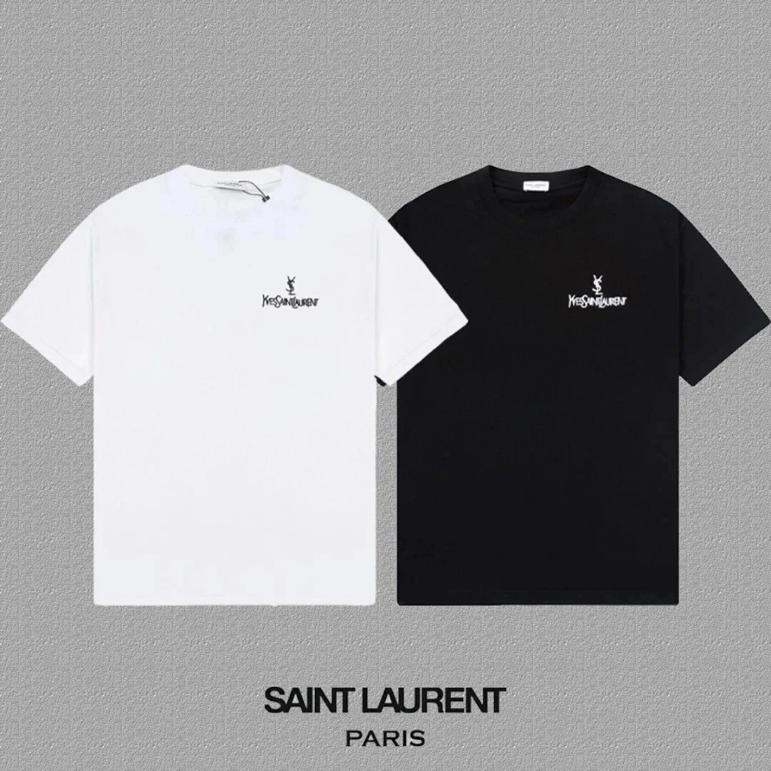 Saint Laurent T-Shirts YSL Logo Print image 6