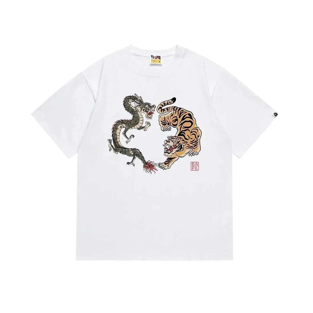 A BATHING APE Shirts Short-Sleeve Polo Shirt with Shark Logo — 39