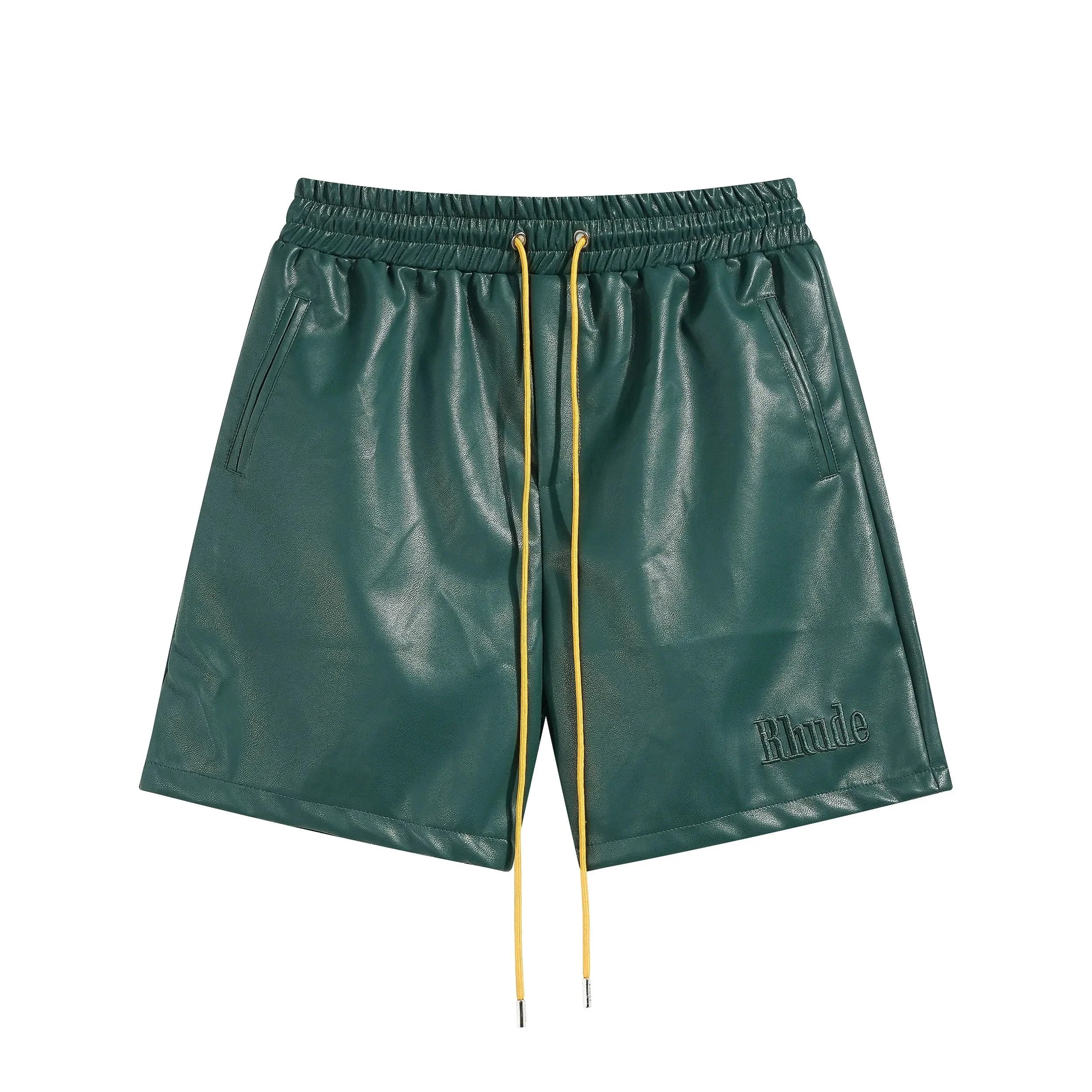 Rhude x Automobili Lamborghini Embroidered Logo Shorts Green - 32