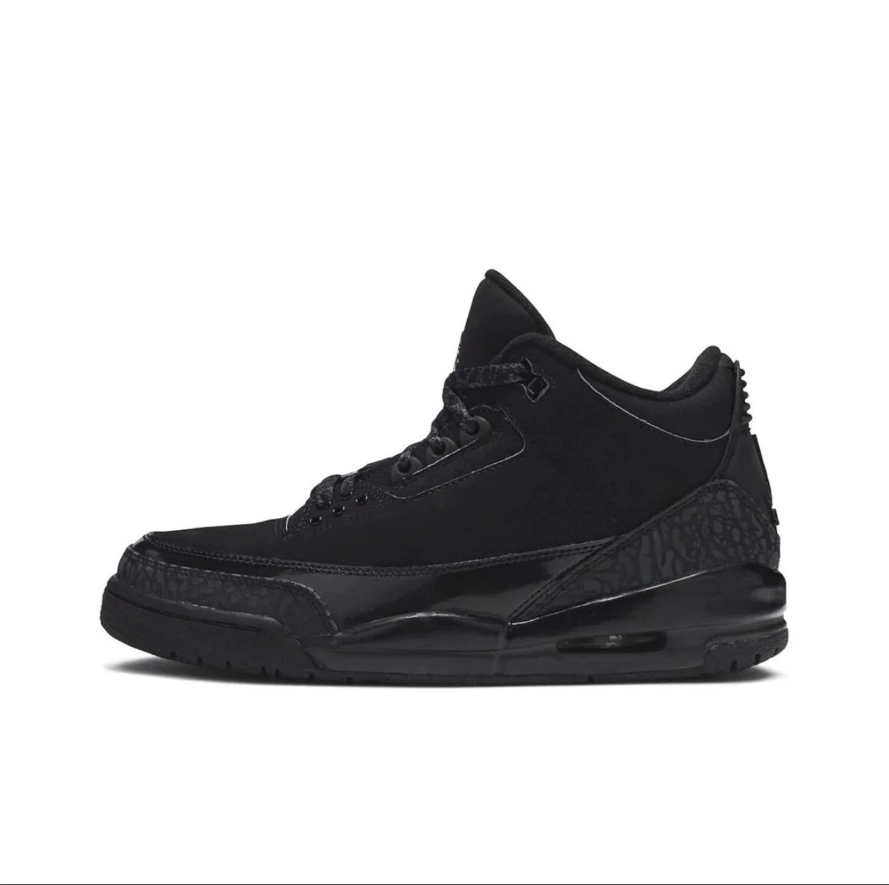 P 3 Black Cat Three Black Pure Black Retro Simple Comfortable Shock Absorption Anti-slip Wear-resistant Low Top Life Casual Sports Hundred Couple Board Shoes Basketball Shoes