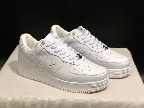 A Bathing Ape Bape Sta White Sneakers - 1