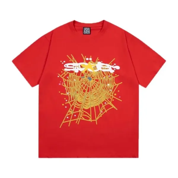 SIXER Spiderweb Graphic Red T-Shirt - 1