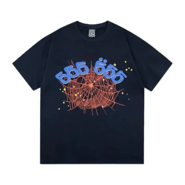 Speed & Grip Spiderweb '555' Graphic T-Shirt Navy - 1